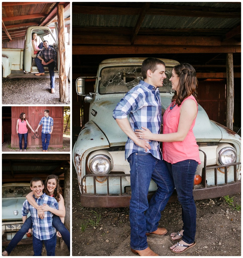 Pick up truck engagement session